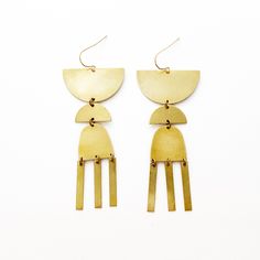 These modern, bold statement earrings are perfect for any occasion. They are great for work but can also be dressed up to make a big impact that completes your look! + The studs are made from high quality stainless steel. Great for even sensitive earrings. + Super light weight, making them comfortable to wear all day long. + Brass oxidizes over time, meaning it will change the more you wear it to give it that beautiful aged look. You can also polish them to their original shine very easily with Modern Dangle Chandelier Earrings, Modern Metal Chandelier Dangle Earrings, Modern Chandelier Dangle Earrings, Modern Brass Chandelier Earrings, Time Meaning, Earring Inspiration, Recycled Jewelry, Earrings Inspiration, Trendy Earrings