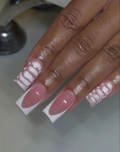 Coffin Natural Nails, Nails Coffin Natural, Pink Base French Nails, Coffin Short Nails, Gel Nails Shape, Nails Coffin Short, Fly Nails, Nails Collection, Nail Acrylic