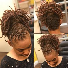 Loc Crown, Crown Styles, Sisterlocks Styles Updo, Short Dreadlocks, Loc Ideas, Dreadlock Maintenance, Dreadlocks Styles, Short Dreadlocks Styles, Dreads Styles For Women