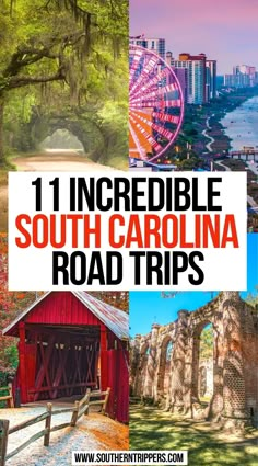 South Carolina Road Trips Charleston South Carolina Vacation, Trip Bucket Lists, Carolina Road Trip, Road Trip Places To Visit, Southern Travel