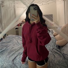 Never Worn, Perfect Condition. Magenta Colored Champion Hoodie. X-Small. Red Long Sleeve Sweatshirt With Kangaroo Pocket, Red Fall Sweatshirt With Kangaroo Pocket, Red Sweatshirt With Kangaroo Pocket For Fall, Red Hoodie Sweatshirt, Cozy Red Sweatshirt With Drawstring Hood, Cozy Red Hooded Top, Cozy Red Hoodie For Streetwear, Champion Hoodie Women, Magenta Color