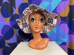 🌻Amazing 70s/80s wide brim floppy hat in a fab patchwork style print! 100% cotton 🌻 Very good condition. A couple of tiny spot marks here and there. Please look carefully at the photos to avoid disappointment. I would say it best fits a Medium to Large sized head. Inner circumference measures at approximately 60cm and brim width is 10cm. This is a one off, unique piece, there is only one available so when it's sold it's gone! Everything can be tried on in our physical shop in Glasgow, Scotland Retro Wide Brim Bucket Hat, Retro Multicolor Bucket Sun Hat, Retro Bucket Hat With Curved Brim For Festivals, Retro Curved Brim Bucket Hat For Festivals, Retro Spring Bucket Hat, Retro Bucket Hat For Festival, Retro Festival Bucket Hat With Curved Brim, Retro Brimmed Sun Hat For Vacation, Retro Multicolor Bucket Hat With Curved Brim