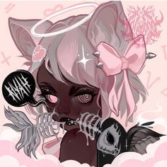 Pastel Goth Art, Grunge Art, Goth Art, Arte Inspo, 영감을 주는 캐릭터, Kawaii Art, An Angel, Pastel Goth, Cartoon Art Styles