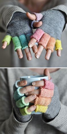 Fingerless Gloves Knitted Pattern, Glove Pattern, Pattern Rainbow, Pattern Knitting, Mittens Pattern