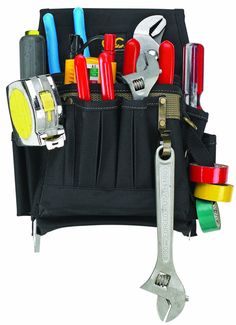 buy tool aprons, belts & pouches at cheap rate in bulk. wholesale & retail professional hand tools store. home décor ideas, maintenance, repair replacement parts Electrician Tool Pouch, Electrician Tool Bag, Tool Belt Pouch, Tool Apron, Belt Storage, Metal Tape, Work Belt, Electrician Tools, Tool Pouch