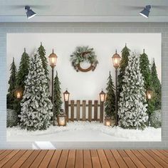 Snow Winter Christmas Tree Backdrop for Home Decor Christmas Scene Photoshoot, Homeware Display, Christmas Tree Backdrop, Event Wall, Decor Natal, Tree Backdrop, Christmas Photo Booth Backdrop, Church Christmas Decorations, Photo Backdrop Christmas