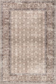 an area rug with brown and beige colors