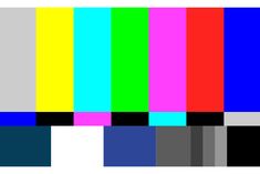 an old tv test pattern with no signal bars or colors on the screen, as well as numbers and letters