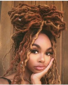 Coloured Locs, Dread Locks, Messy Bun Tutorial, Loc Hairstyles, Beautiful Locs, Dreads Styles, Bun Tutorial