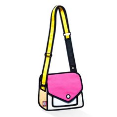 Jump from Paper-Giggle Shoulder Bag on Design Life Kids Jump From Paper, 2d Bags, Glam Punk, Cartoon Bag, Modern Accessories, Art Bag, Mens Gift Sets, Everyday Bag, Classic Collection