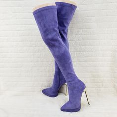 All Boots | Totally Wicked Footwear Purple Concert, Purple High Heel Shoes, Purple High Heels, Purple Pumps, Purple Boots, Thigh Boots, Women Heels, Suede High Heels, Purple Shoes