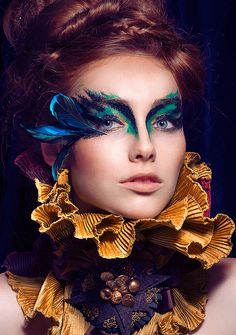 costume ~ eye makeup L: FOR THE RUNAWAY @Maria Canavello Mrasek Canavello Mrasek Heffron Leon De Bracamonte Costume Eye Makeup, Colourful Portraits, Makeup Contouring, Makeup Artistic, Extreme Makeup