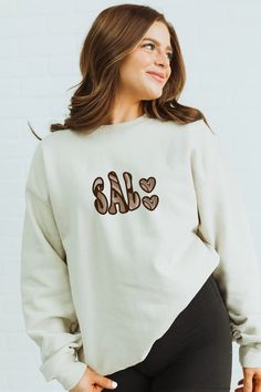 Custom Monogram Brown Swirl Crewneck – Spikes and Seams