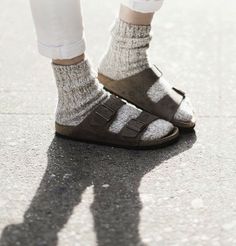 Birkenstocks Socks, Birkenstock Sandals Arizona, Cozy Socks, Wool Socks, Sock Shoes, Nice Shoes