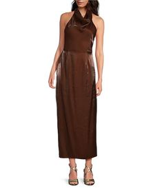 Gianni Bini Dorinda Bonded Lame Mock Neck Sleeveless Sheath Maxi Dress | Dillard's Holiday Party Inspiration, Fall Winter Wedding, Formal Wedding Guest Dress, Contemporary Dresses, Maxi Dress Wedding, Mock Neckline, Gianni Bini, Dillard's, Party Inspiration