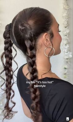 Going Out Straight Hairstyles, My Fav It’s Too Hot Hairstyle, Hair Styles That Show Your Ears, Hairstyles Long Hair Up, Hair Ideas For Amusement Parks, Hairstyles For Band Camp, Hairstyles For A Server, Up Dos For Long Straight Hair, Lounging Hairstyles