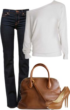 "Simplicity" by partywithgatsby on Polyvore Looks Jeans, Mode Inspiration, Night Outfits, Date Night Outfit, Look Fashion, Women's Style, Autumn Winter Fashion