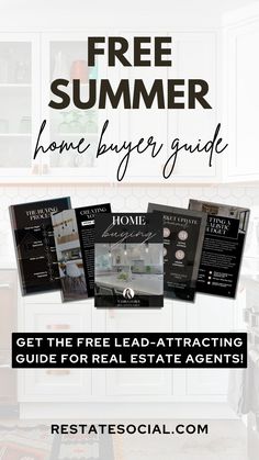 the free flyer for real estate agent's summer home buyer guide is shown here