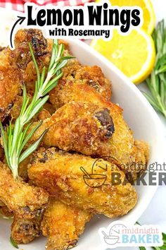 Looking for easy wings recipe ideas? Learn how to make chicken wings in the air fryer with lemon and rosemary flavors. It's an easy appetizer recipe that you can make for your game day, football, and tailgating parties.