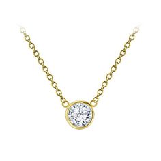 Chic and modern, this diamond solitaire pendant is bezel set with a sparkling round 1/3ct, 1/2ct, 3/4ct, or 1ct diamond. The diamond is H/I in color, and SI in clarity. Please select your desired carat weight below. Diamond Solitaire Pendant, Bezel Set Diamond, Solitaire Pendant, Diamond Solitaire, Bezel Setting, Sparkle, Pendant, Color