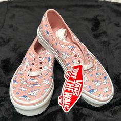 Brand New Vans Cute Rainbow And Unicorn Design Non-Smoking Home Offers Welcome Cute Vans Sneakers For School, Vans Pink, Van Color, Skater Shoes, New Vans, Cute Rainbow, Unicorn Design, Shoes Brand, Vans Shoes