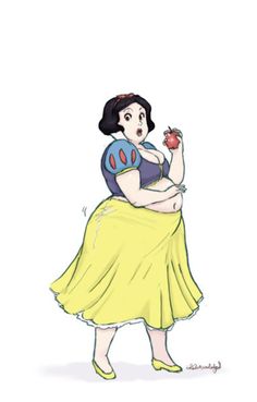 snow white with an apple in her hand