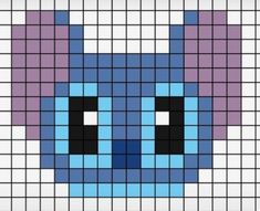 an image of a blue cat made out of pixellated squares with black and white lines