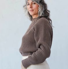 The Sonnie Sweater is a cozy and chunky ribbed knit sweater with a slightly cropped length to compliment all your high waisted pants. The thick cotton yarn and dense knit is durable and built to last. With a raglan sleeve and classic crew neck, this vintage inspired design will never go out of style. Made in Lima, Peru Lima Peru, Ribbed Knit Sweater, Hair Accessories Jewelry, Vintage Inspired Design, Clothing Care, Men's Grooming, Go Out, Out Of Style, High Waisted Pants