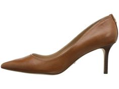 LAUREN Ralph Lauren Lanette at Zappos.com Leather Heels With Cushioned Footbed, Fitted Leather Heels With Cushioned Footbed, Leather Heels With Cushioned Footbed And Fitted Design, Fitted Brown Heels With Heel Tab, Brown Fitted Heels For Work, Leather Heels For Work, Fitted Leather Heels For Work, Classic Fall Heels In Synthetic Material, Fitted Brown Heels With Removable Insole