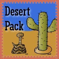 the desert pack includes an image of a cactus and a snake