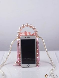 BirdinBag - Chic Faux Pearl Bucket Bag - Exquisite Design & Timeless Elegance Pretty Bags, Word Wrap, Pearl Types, Diy Supplies, Exquisite Design, Pearl Beads, Apricot, Faux Pearl, Bucket Bag