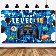 an image of a video game controller birthday banner