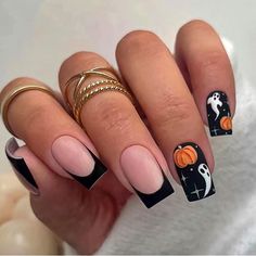 Fake Acrylic Nails, Holiday Acrylic Nails, Halloween Fest, Long Press On Nails