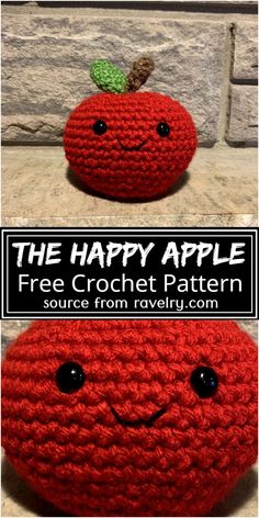 the happy apple crochet pattern is available for purchase