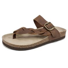 PRICES MAY VARY. Contoured comfort footbed Adjustable buckle 1" flat heel Thong sandal Braided detail Sandals Wedge, White Mountain Shoes, Mountain Shoes, Braided Sandals, Shoes Classic, Leather Thong Sandals, Footbed Sandals, Leather Sandals Women, White Mountain