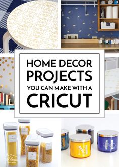 the words home decor projects you can make with a cricut