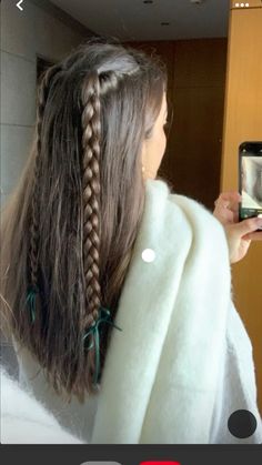 Straight Long Hair Hairstyles, Cute Hairstyles For Medium Hair For School, Hair Braid Ideas, Hairstyles With Ribbon, Kids Short Hair Styles, Nurse Hairstyles, Brown Hair Looks, Bridal Hair Buns