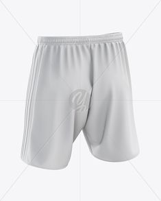 a white soccer shorts mock up on a white background