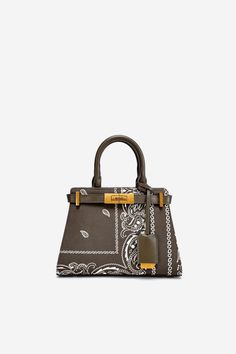 250MM Khaki Bandana Black Bandana, Leather Accents, Signature Hardware, Paisley Pattern, Khaki Green, Fun Bags, Ipad Mini, Vintage Black, Vegan Leather