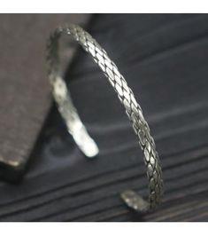 Sterling Silver Braided Slim Cuff Bracelet Mens Sterling Silver Bracelets Indian, Silver Kada For Men Indian, Viking Weave, Bracelets Indian, Silver Braided Bracelet, Mens Sterling Silver Bracelets, Hand Bracelets, Mens Sterling Silver Jewelry, Delicate Silver Necklace