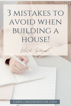 hands holding a pen going to write on notebook paper Small House Blueprints, New Home Checklist, Custom Floor Plans, Build A House, Budget Design, Building Plans House, Building Tips