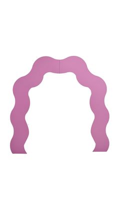 an arch made out of pink paper with long wavy hair on the top and bottom