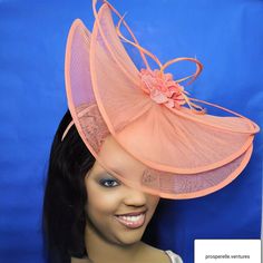 Wide Brim Hat- Wedding Hat -Fashions on the field- Mother of the Bride hat- Custom Hat Be a stunner with this delicate double brim fascinator. Made with care and attention to detail. It is attached to a headband   It can be worn on both sides of the head and you can choose either for a good photograph. Select the colours you prefer in the drop down section. 5-7 days processing time as each hat is made when ordered. Measurements: 15 inches length Suitable for Royal Ascot enclosures, races, fashion on the field, photoshoots, weddings and celebratory occasions. Look bright and beautiful with this design! Each fascinator is packaged neatly in a sturdy box. There will be slight differences to the flower centers. Stay beautiful. xx ShopProsperelle Check out other fascinator designs in the shop b Fascinator Designs, Fascinator Hats Outfit, Fascinator Hats Diy, Mother Of The Bride Hats, Fascinator Hats Wedding, Bride’s Mother, Tea Hats, Hat Wedding, Bride Hat