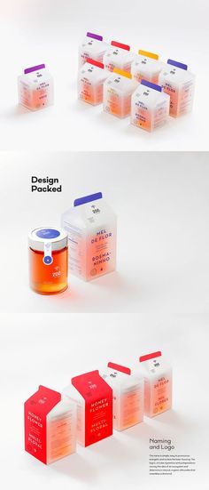 the packaging design is designed to look like it has been made from plastic bottles and containers