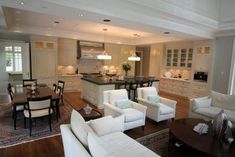 a large open concept kitchen and living room