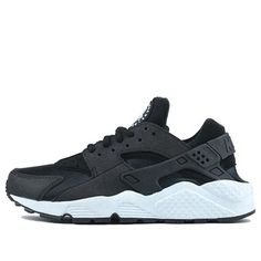 (WMNS) Nike Air Huarache Run 'Black White' 634835-006 (SNKR/Women's/Wallace) Casual Black Round Toe Huaraches, Nike Casual Huaraches For Streetwear, Black Low-top Sports Huaraches, Black Low-top Huaraches For Sports, Black Low-top Huaraches For Streetwear, Sporty Black Huaraches For Streetwear, Nike Sporty Huaraches For Streetwear, Nike Casual Huaraches With Laces, Nike Sporty Huaraches With Laces