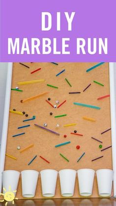 the diy marble run is an easy and fun activity for kids