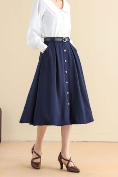 DETAIL* Cotton blend, polyester* Two pockets* Back elastic waist* Button down skirt* Button front skirt* Knee Length* A Line skirt, Midi skirt* Wash by hand or machine with cold water* The model is 170 cm (5′ 7″) tall with a 80 cm (31.5") bust, 66 cm (26") waist. She is wearing a brown skirt in size XS. SIZE GUIDECheck Size Guide here  Information I need if you need help about sizeNormal clothes sizeHeightWeightWaistHips CUSTOM MADE SERVICE* Need a tailored clothes with your body measurement * M High Knee Length Skirt, Cheap Chic Skirt With Button Closure, Cheap High Waist Skirt With Button Closure, Cheap Black Skirt With Buttons, Cheap Skirt With Button Closure, Cheap Cotton Skirt With Snap Buttons, Cheap High-waist Skirt With Snap Buttons, Cheap A-line Lined Skirt Bottoms, Cheap Short Skirt With Button Closure