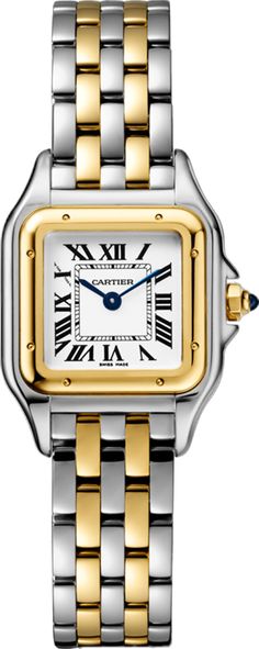 Small Watch, Cartier Panthere, Cartier Watch, Fine Watches, Yellow Gold Bracelet, Gold Case, Women's Watch, Rolex Datejust, Stainless Steel Watch