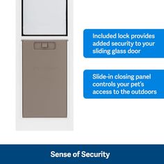 an advertisement for a security door with instructions on how to open the door and what to use it